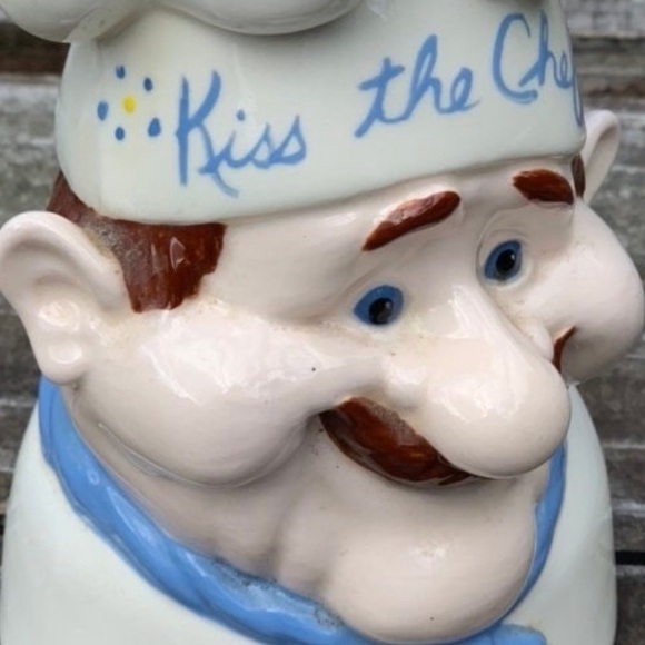 Vintage Ceramic Chef statue "Kiss the Chef" - Picture 3 of 6